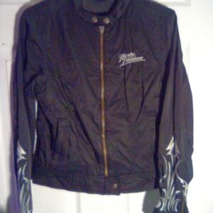 Harley-Davidson Black Jacket with White Sleeve Accents